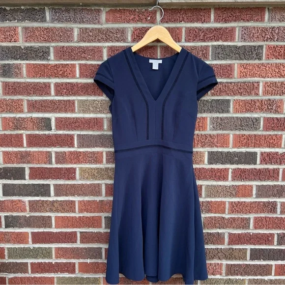 H&M | Dresses | Hm Navy Blue Cap Sleeve Fit And Flare V Neck Business Dress | Poshmark H&M | Dresses | Hm Navy Blue Cap Sleeve Fit And Flare V Neck Business Dress | Poshmark